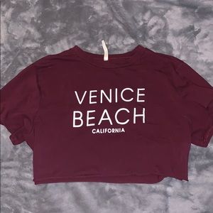 Burgundy crop top